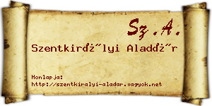 Szentkirályi Aladár névjegykártya